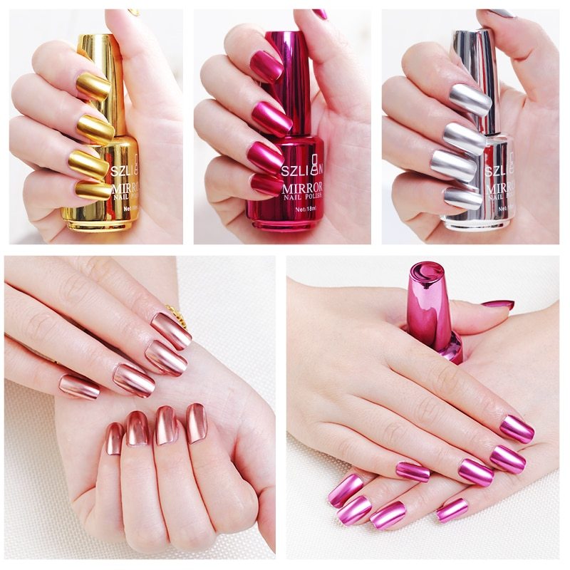 Mirror Silver Nail Polish – Stainless Steel Metallic Shine